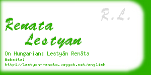 renata lestyan business card