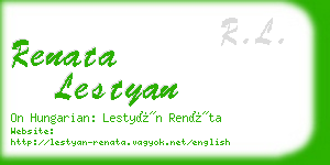 renata lestyan business card